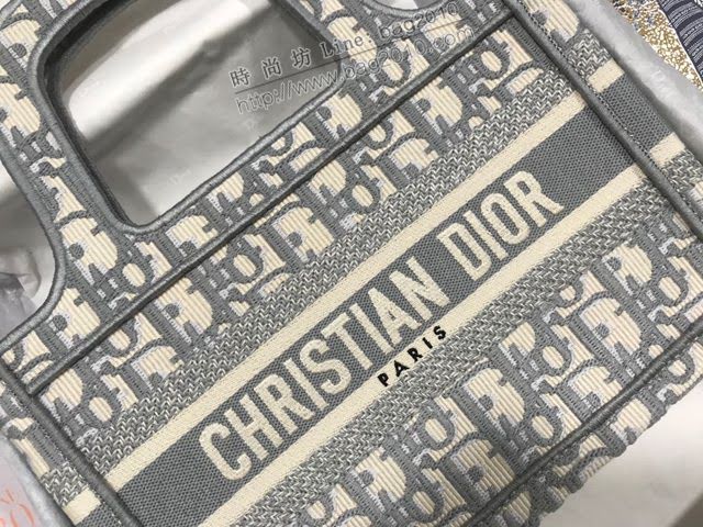 Dior女包 迪奧Book Tote經典帆布mini托特包 Dior刺繡迷你購物袋  dfk1510